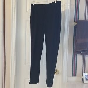 CAbi straight leg pants w/ 3 button detail on legs